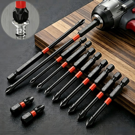 Magnetic Non-Slip Crosshead Drill Bit Set for Impact Drivers