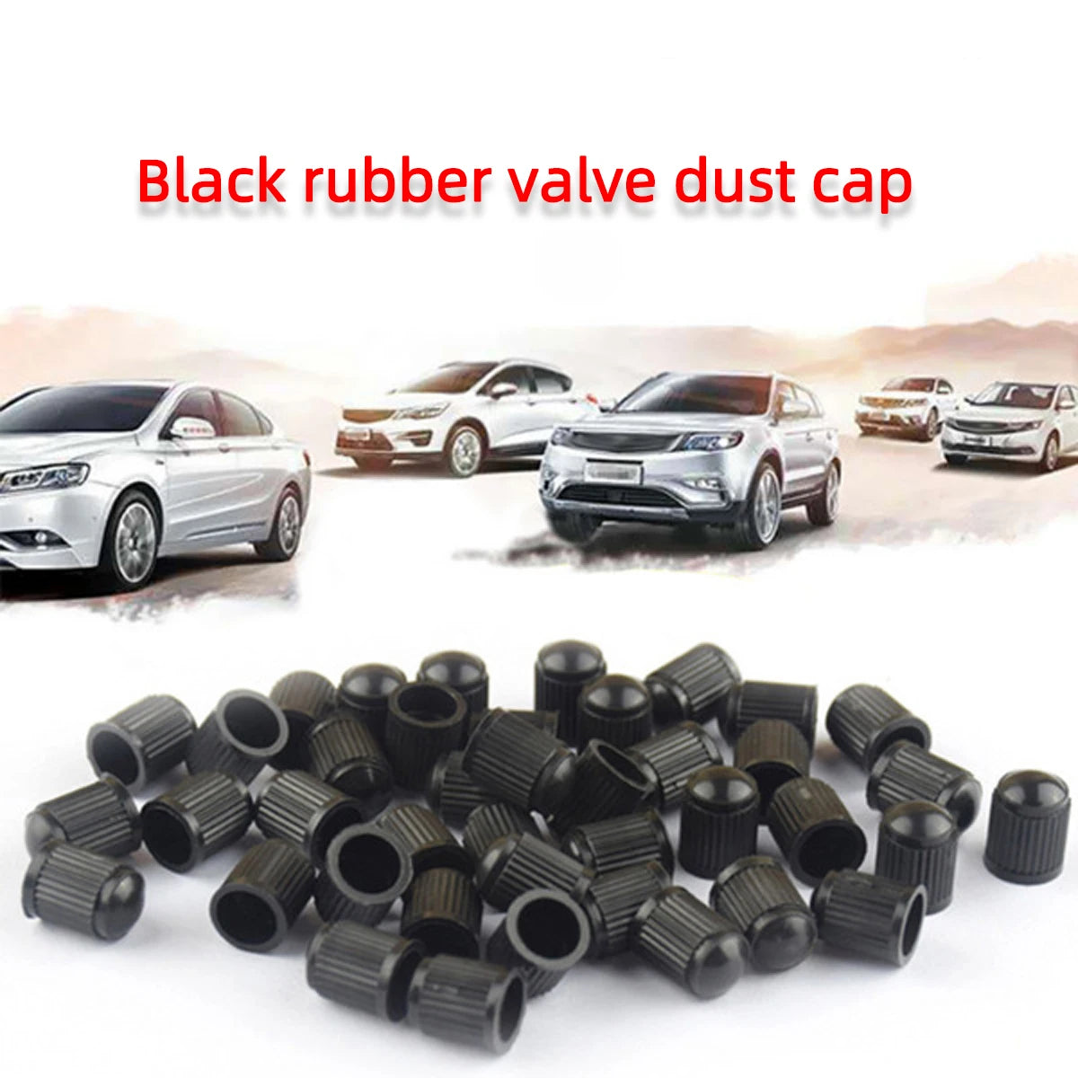 Universal Tire Valve Stem Caps with Airtight Rubber Seal