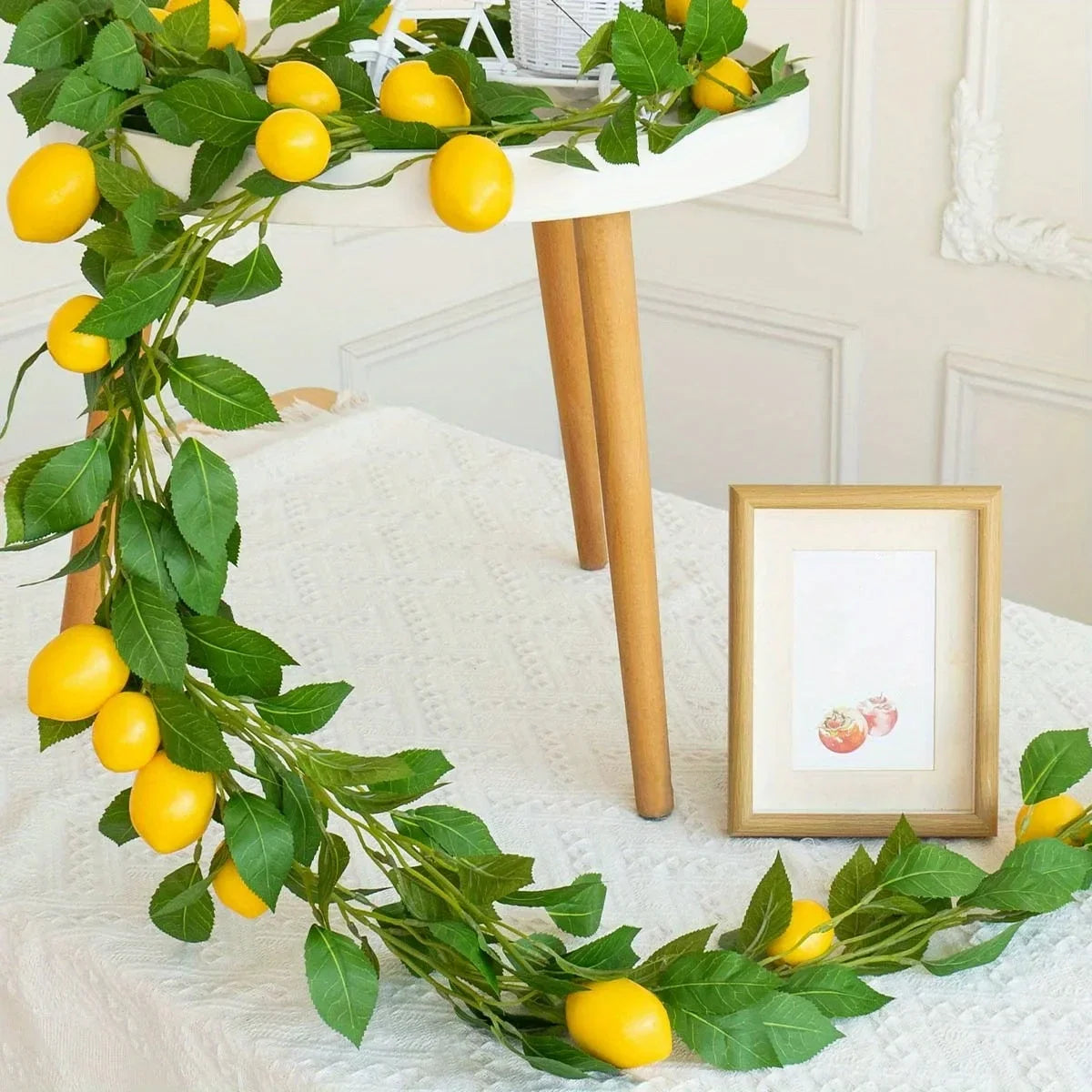 Artificial Lemon and Eucalyptus Garland for Home Decor - 3