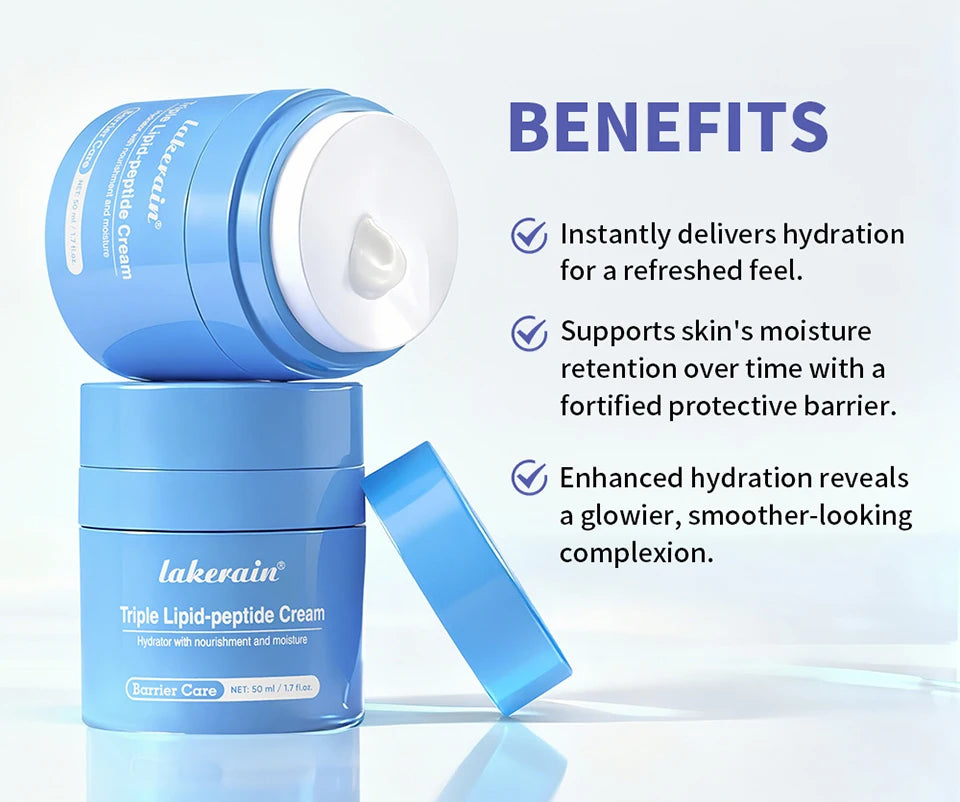 Triple Lipid Peptide Moisturizing Face Cream for Dry Sensitive Skin