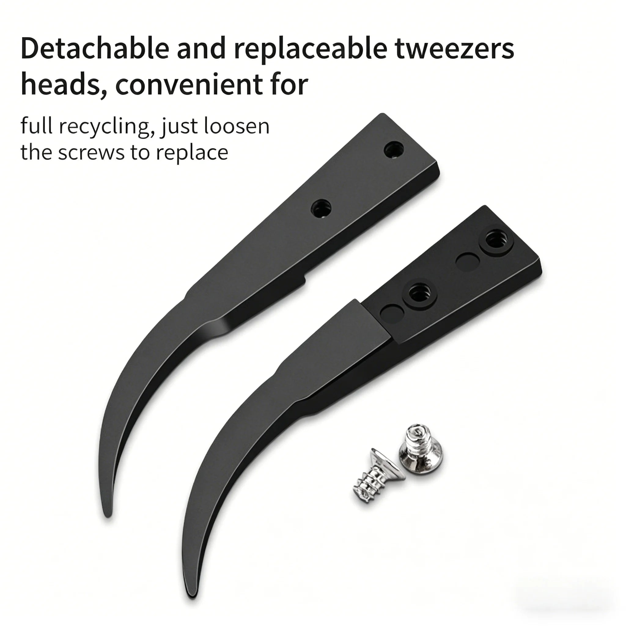 ESD-Safe Precision Tweezer Set with Replaceable Anti-Static Tips - 3