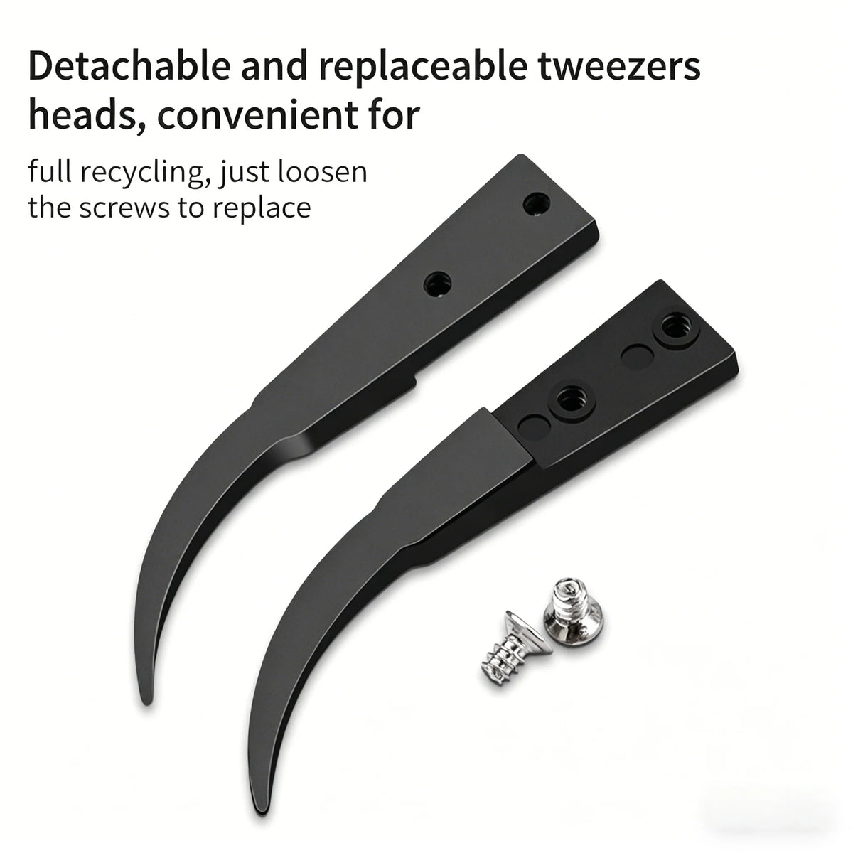 ESD-Safe Precision Tweezer Set with Replaceable Anti-Static Tips