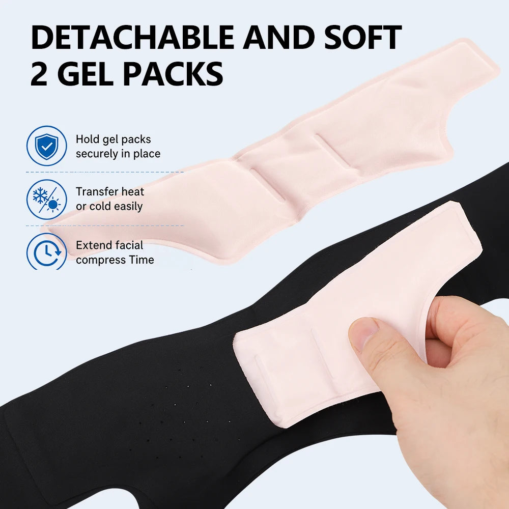 Hot and Cold Gel V-Line Face Lifting and Jaw Support Mask - 13
