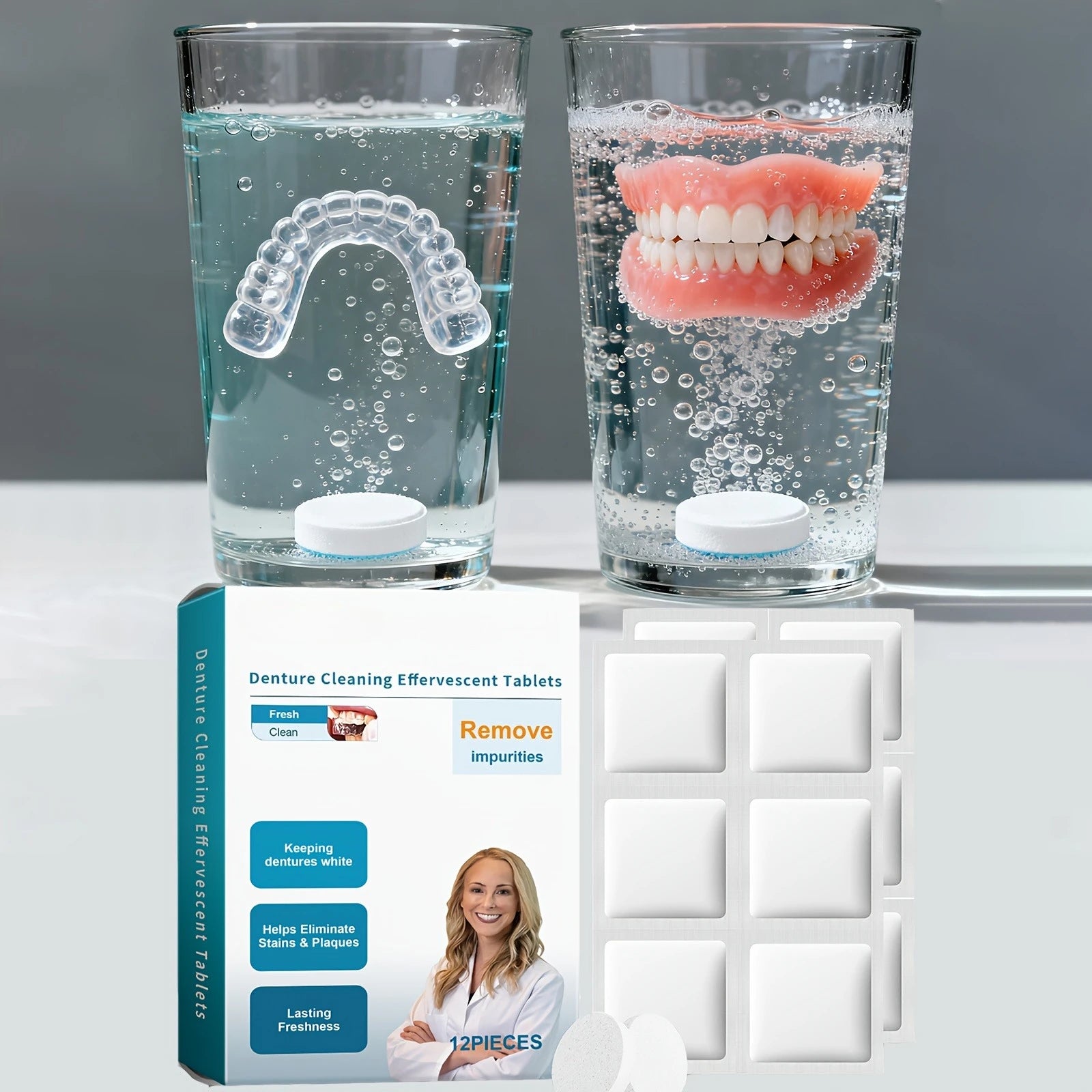 Effervescent Denture and Retainer Cleaning Tablets Kit - 1
