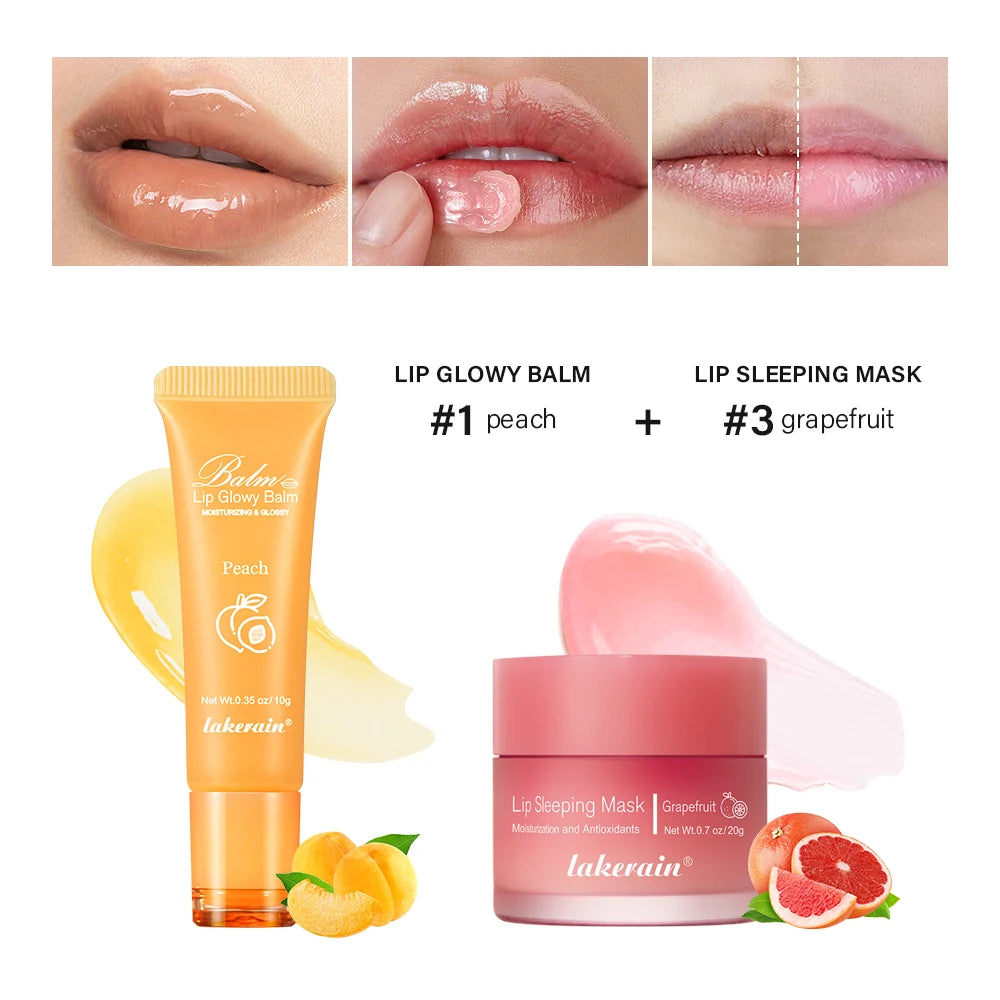 Moisturizing Lip Balm and Overnight Sleeping Mask Set - 34