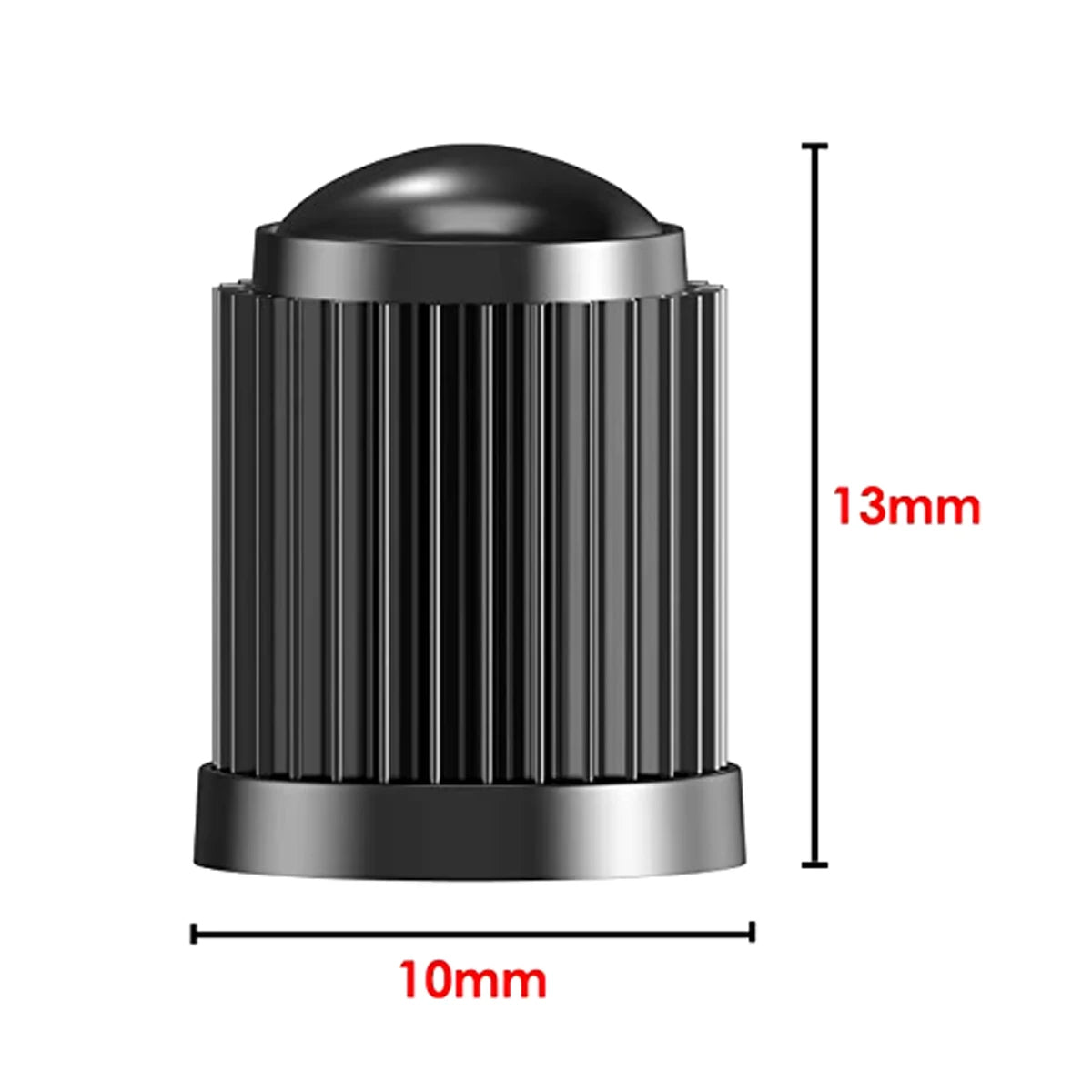 Universal Tire Valve Stem Caps with Airtight Rubber Seal - 6