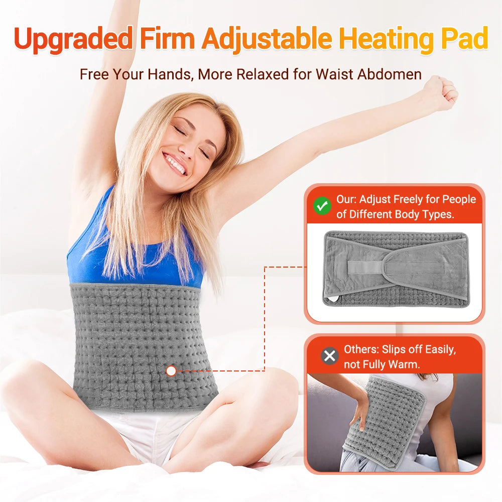Electric Heated Waist and Back Heating Pad with Adjustable Settings - 12