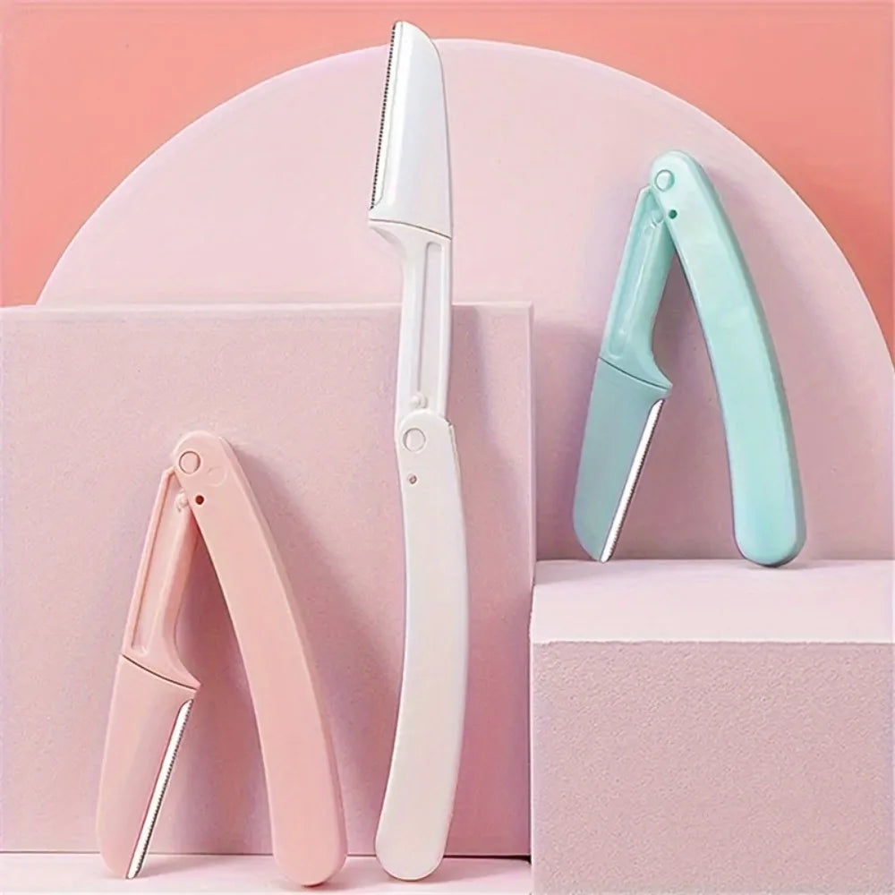 Folding Eyebrow Razor Set Facial Hair Remover Trimmer for Women