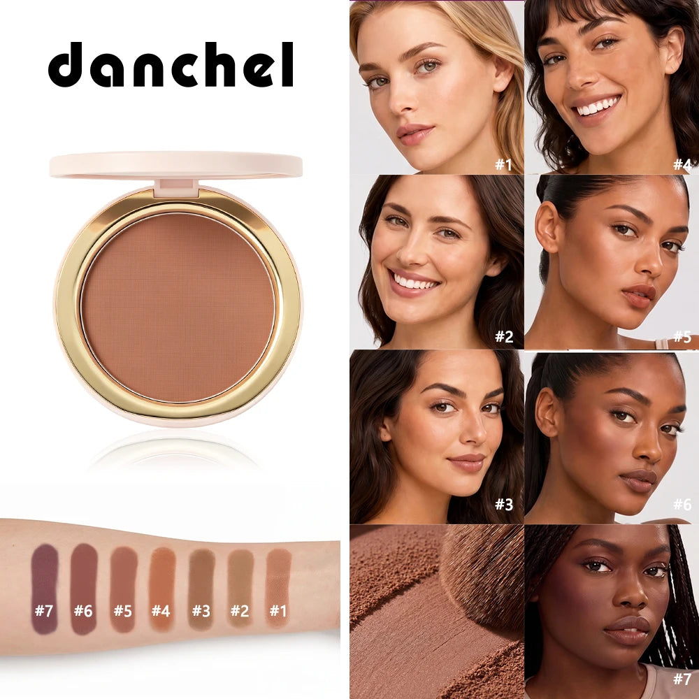 Buildable Matte Pressed Bronzer Powder for Natural Face Contouring