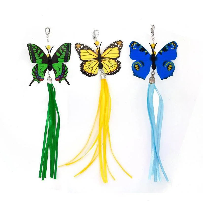 Interactive Cat Feather Toy Set with Telescopic Wand and 10 Attachments