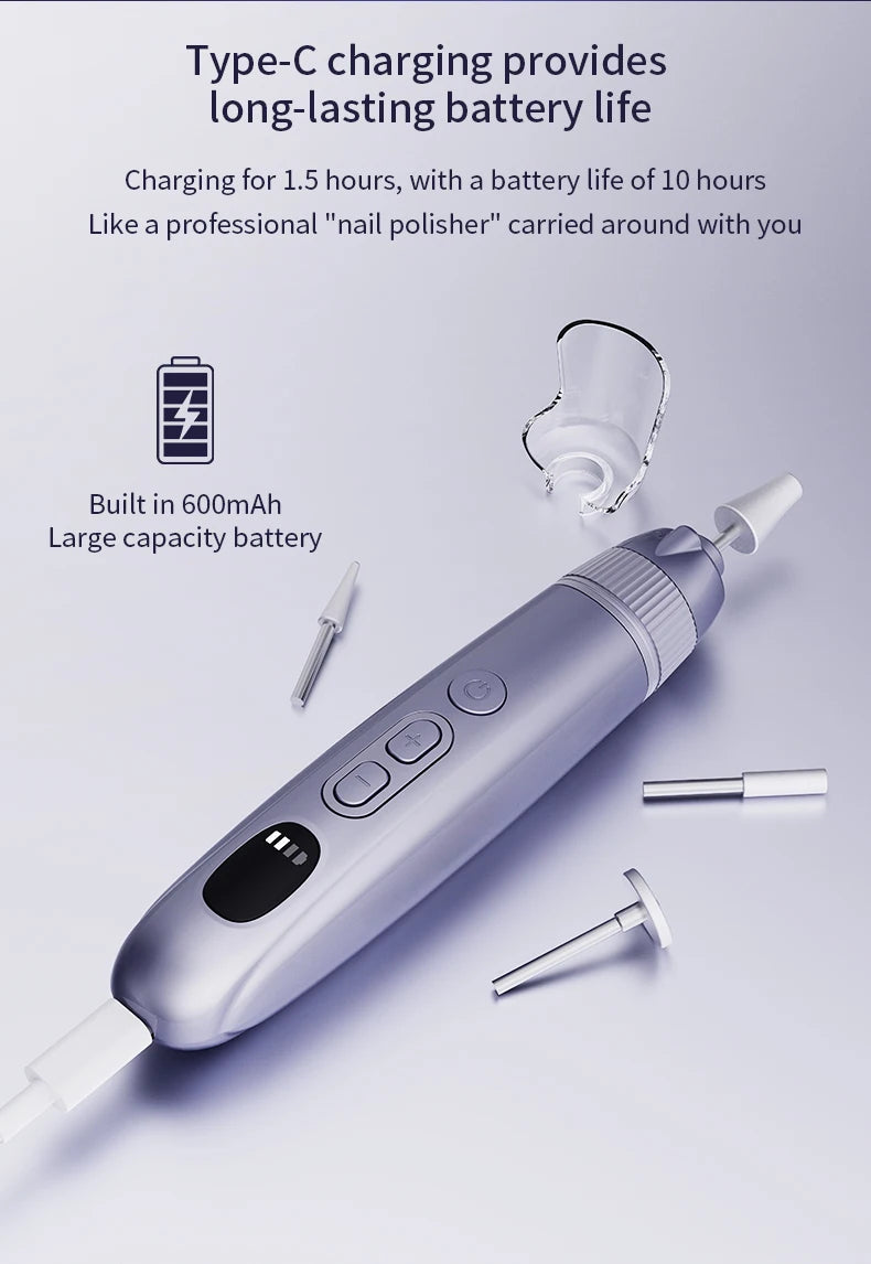 Electric Cordless Manicure and Pedicure Nail Drill Set