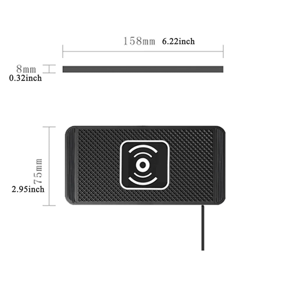 Fast Wireless Car Charging Pad for Smartphones