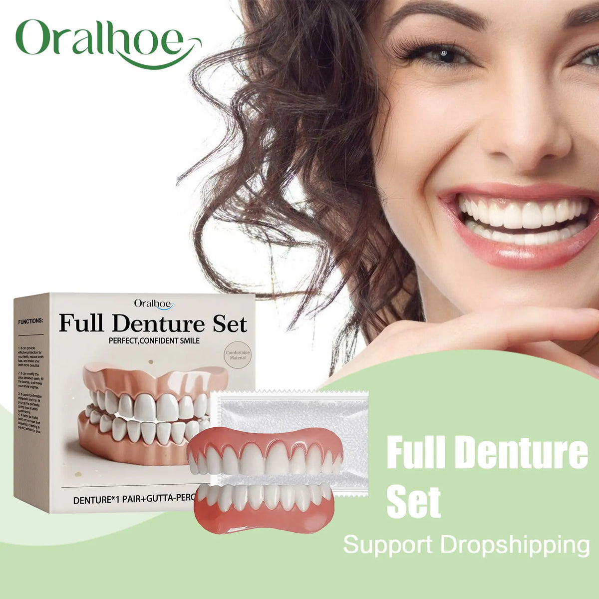 Comfortable Silicone Cosmetic Dentures for Instant Smile Restoration