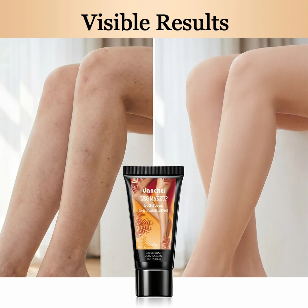 Waterproof Body Foundation and Leg Makeup with Applicator Glove