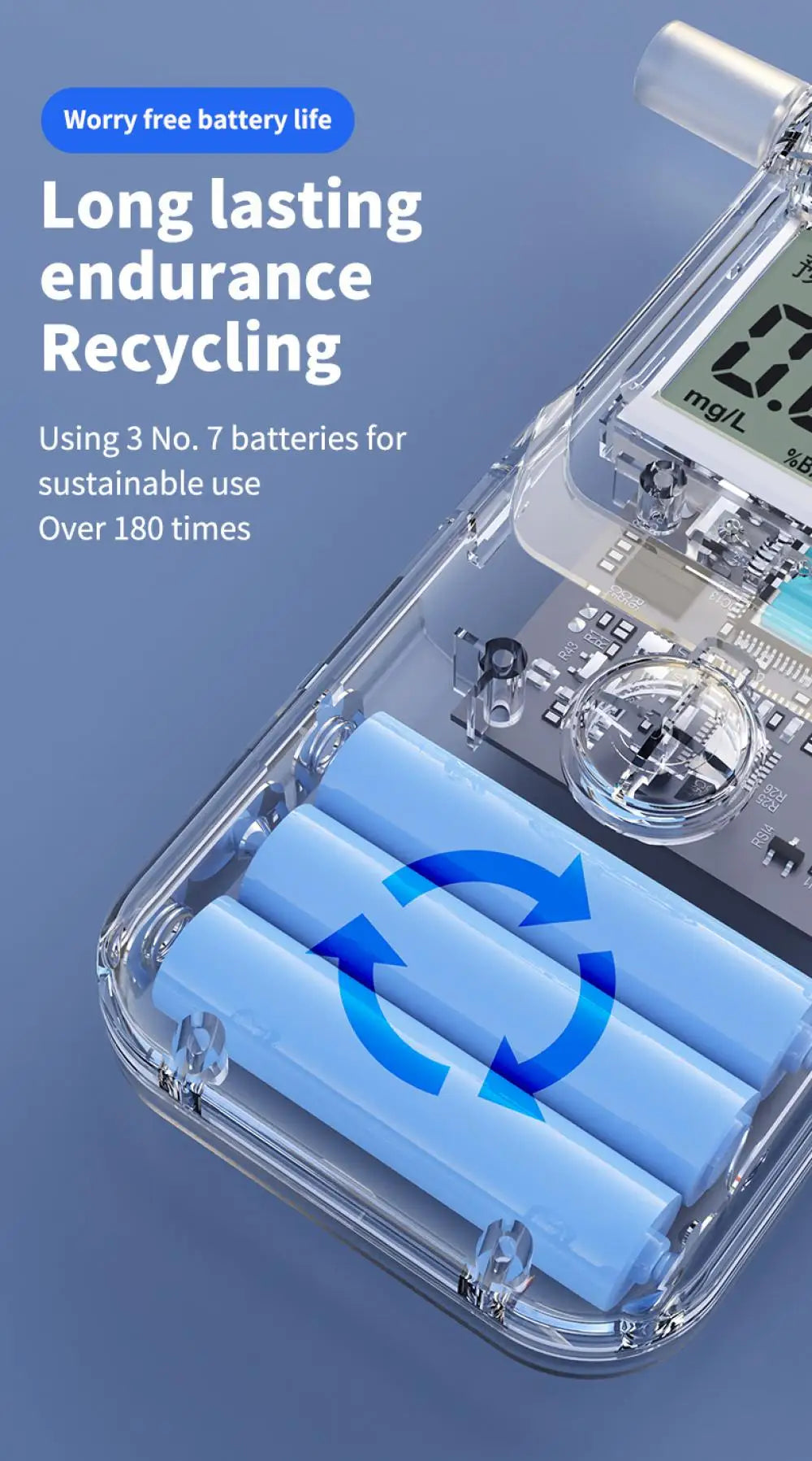 Portable Digital Breathalyzer Alcohol Tester