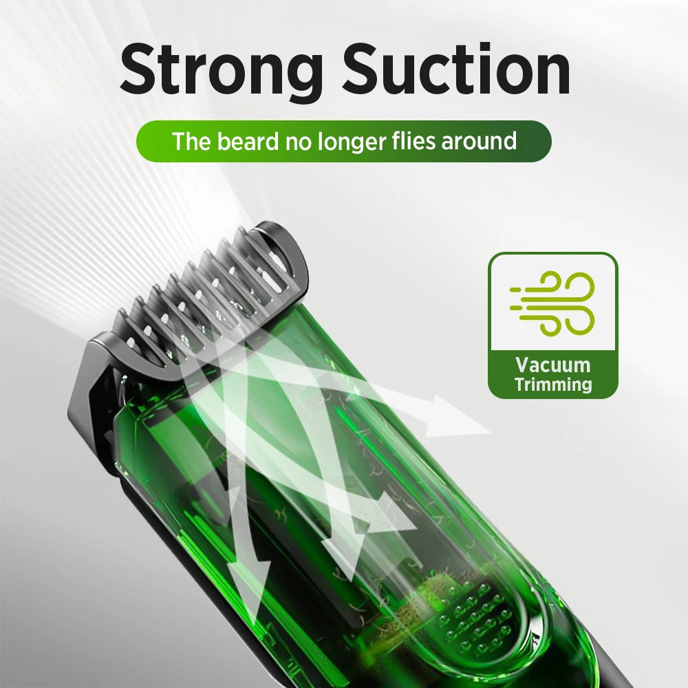 Cordless Vacuum Beard Trimmer for Precise Grooming - 8