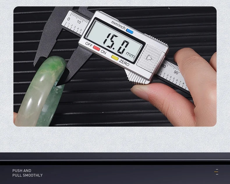 Digital Caliper Measuring Tool Carbon Fiber Vernier Gauge Micrometer - 9