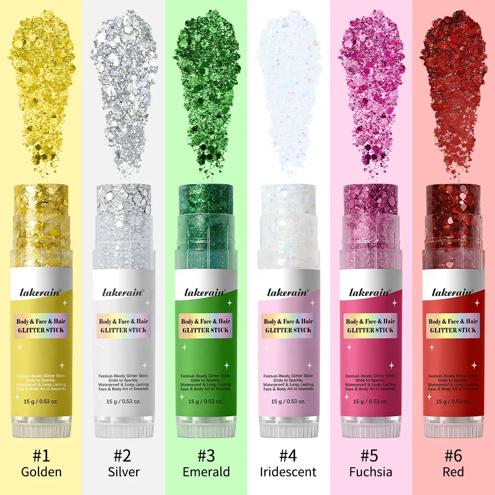 Waterproof Glitter Shimmer Stick for Face and Body - 4
