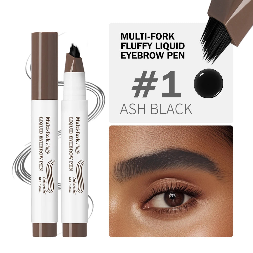 Waterproof Multi-Fork Liquid Eyebrow Pen for Natural Brows - 23
