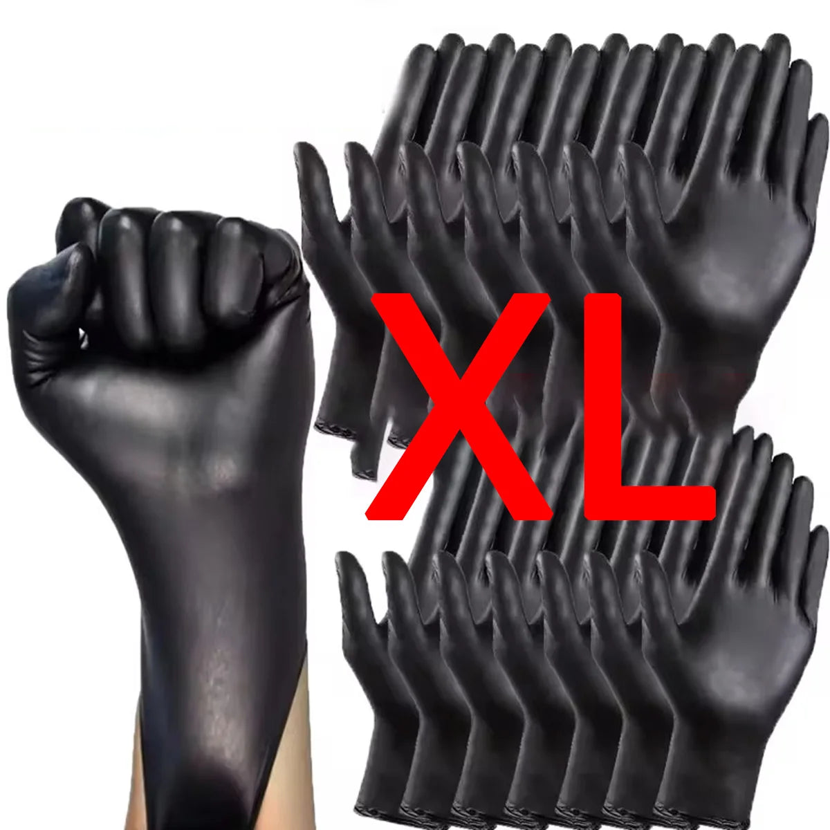 Heavy-Duty Disposable Nitrile Gloves for Mechanics and Cleaning - 19