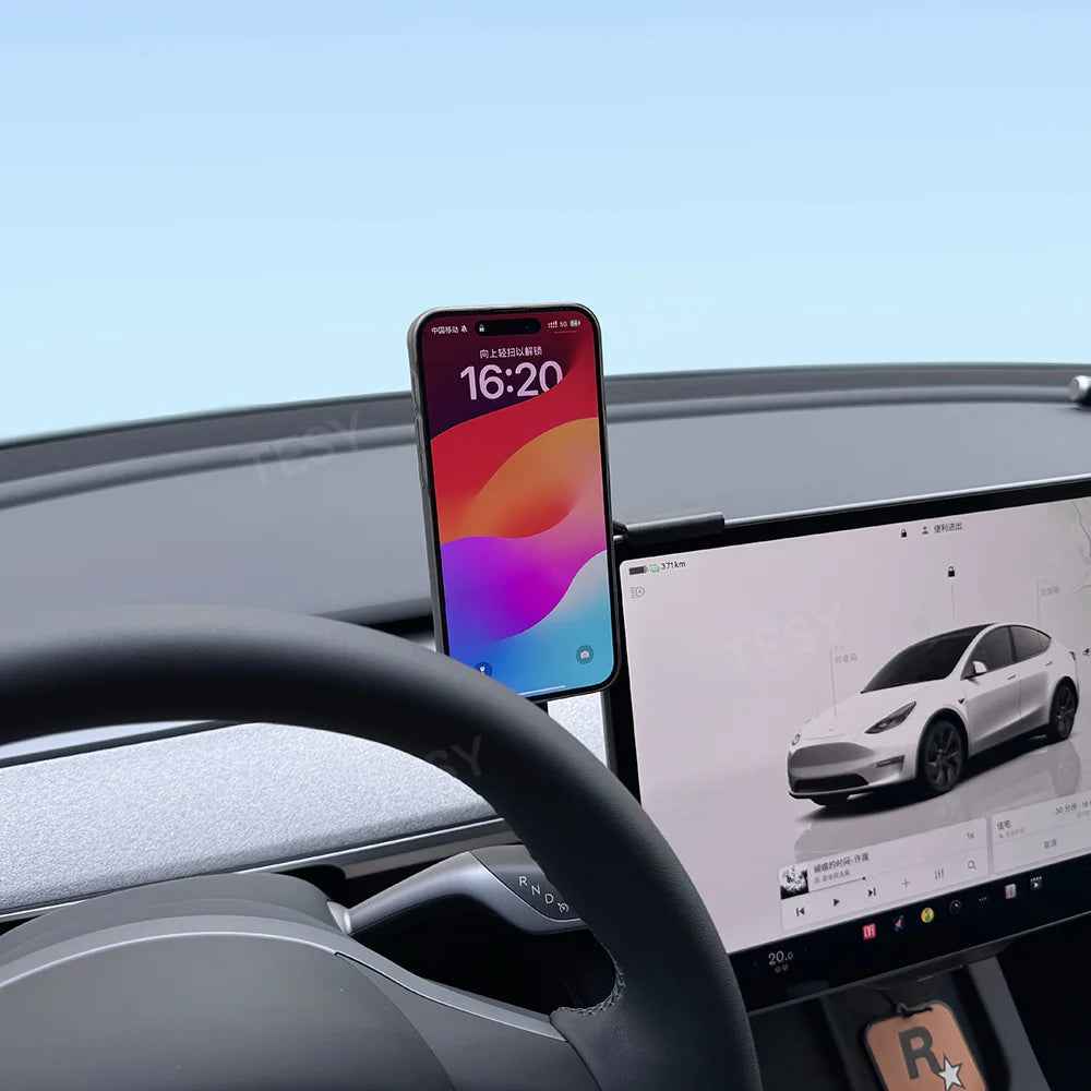 Magnetic Wireless Charging Car Phone Mount for Tesla and Electric Cars - 17