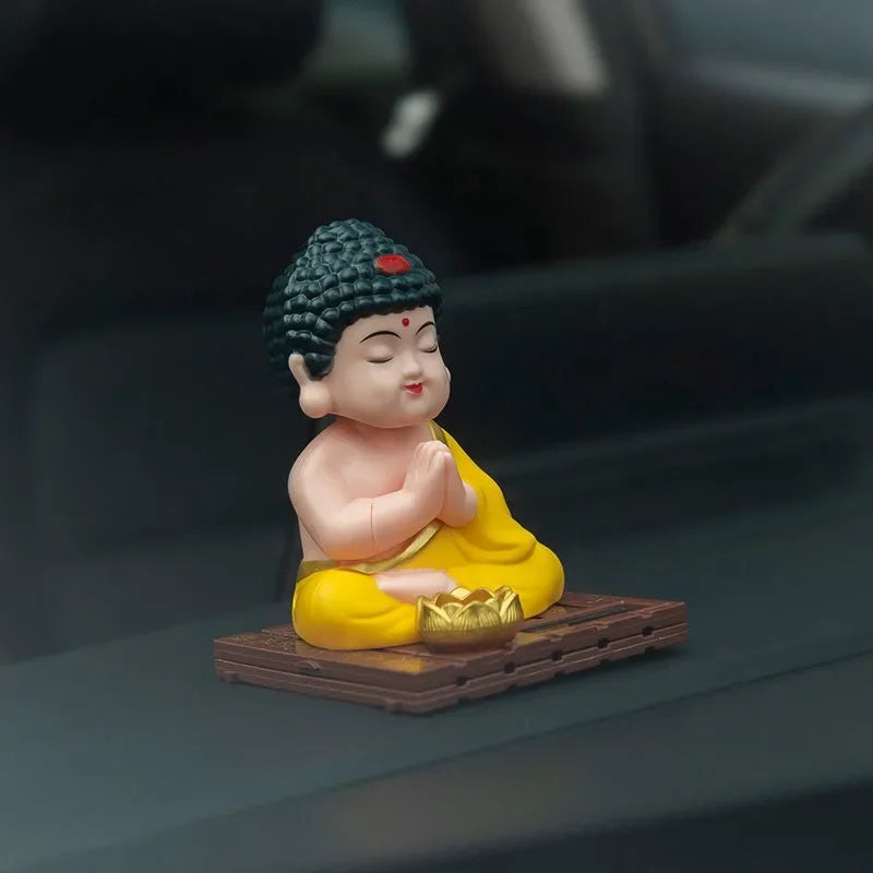 Solar Powered Shaking Buddha Car Dashboard Ornament