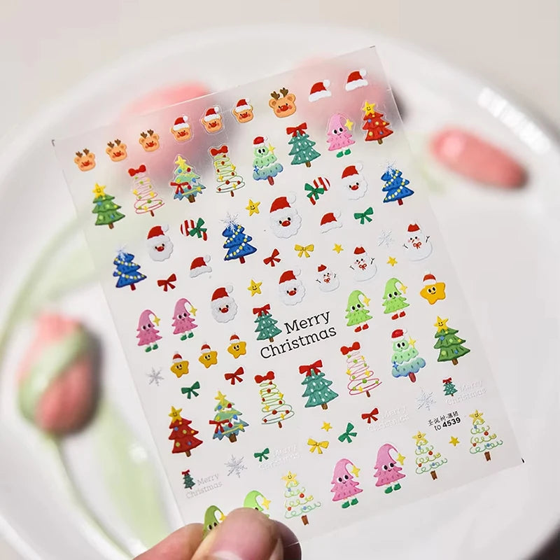 3D Christmas Cartoon Self-Adhesive Nail Art Decal Stickers - 51