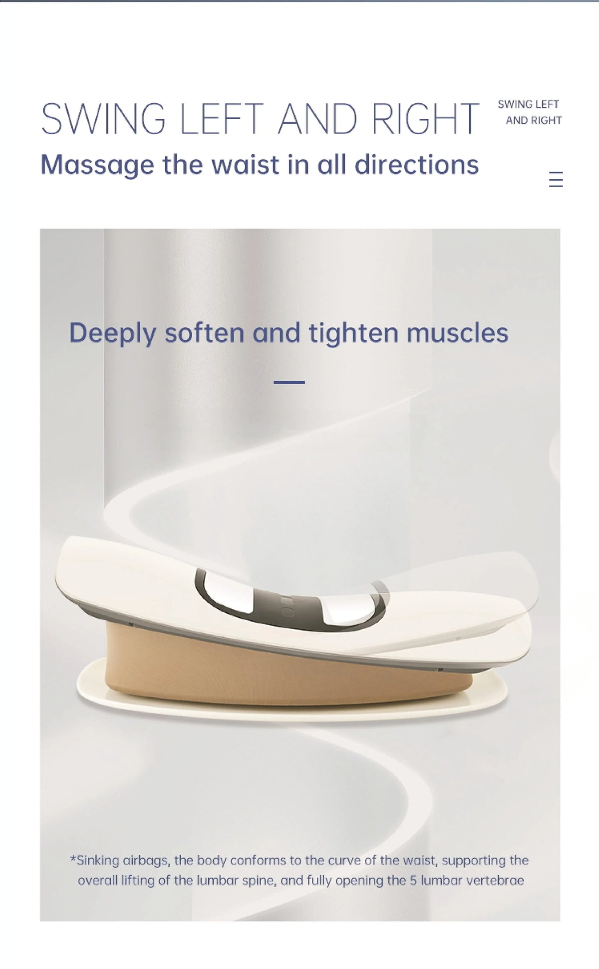 Electric Lumbar Traction Massager with Airbag Spine Support
