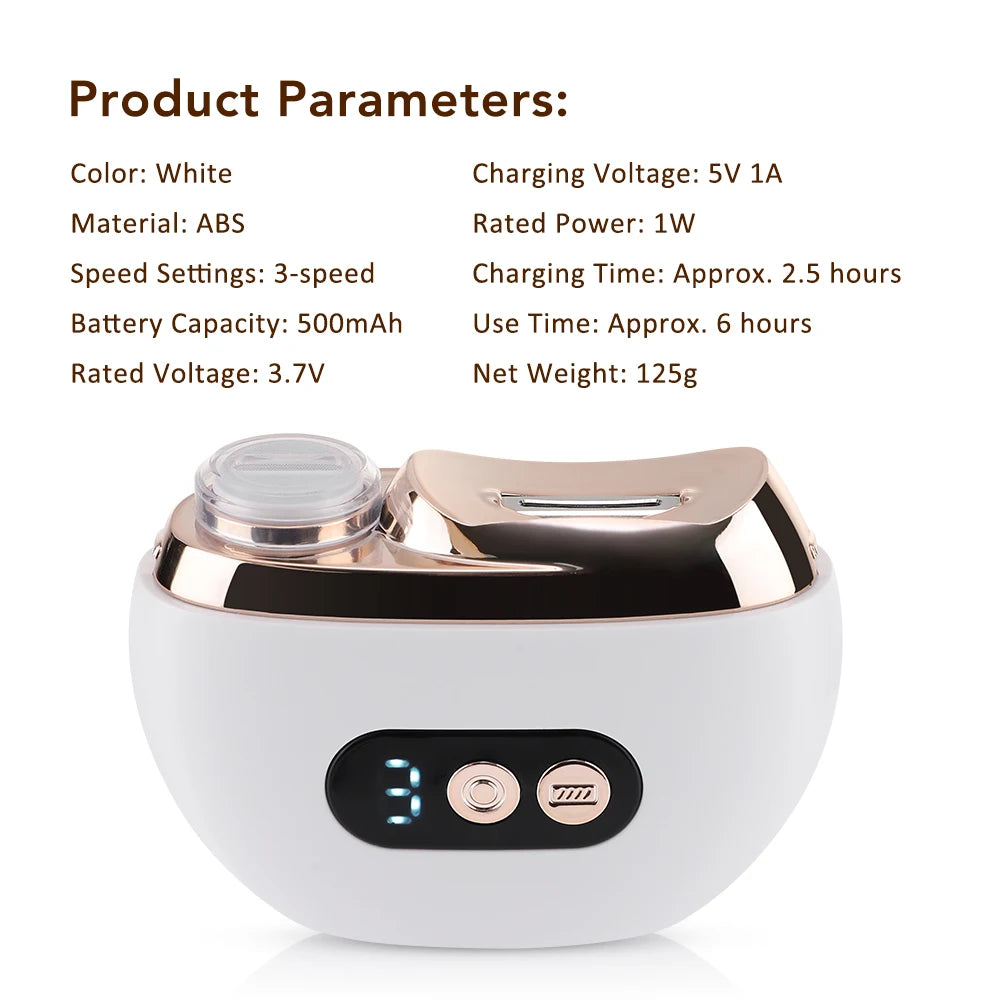 Electric Automatic Nail Clipper and Polisher with LED Light