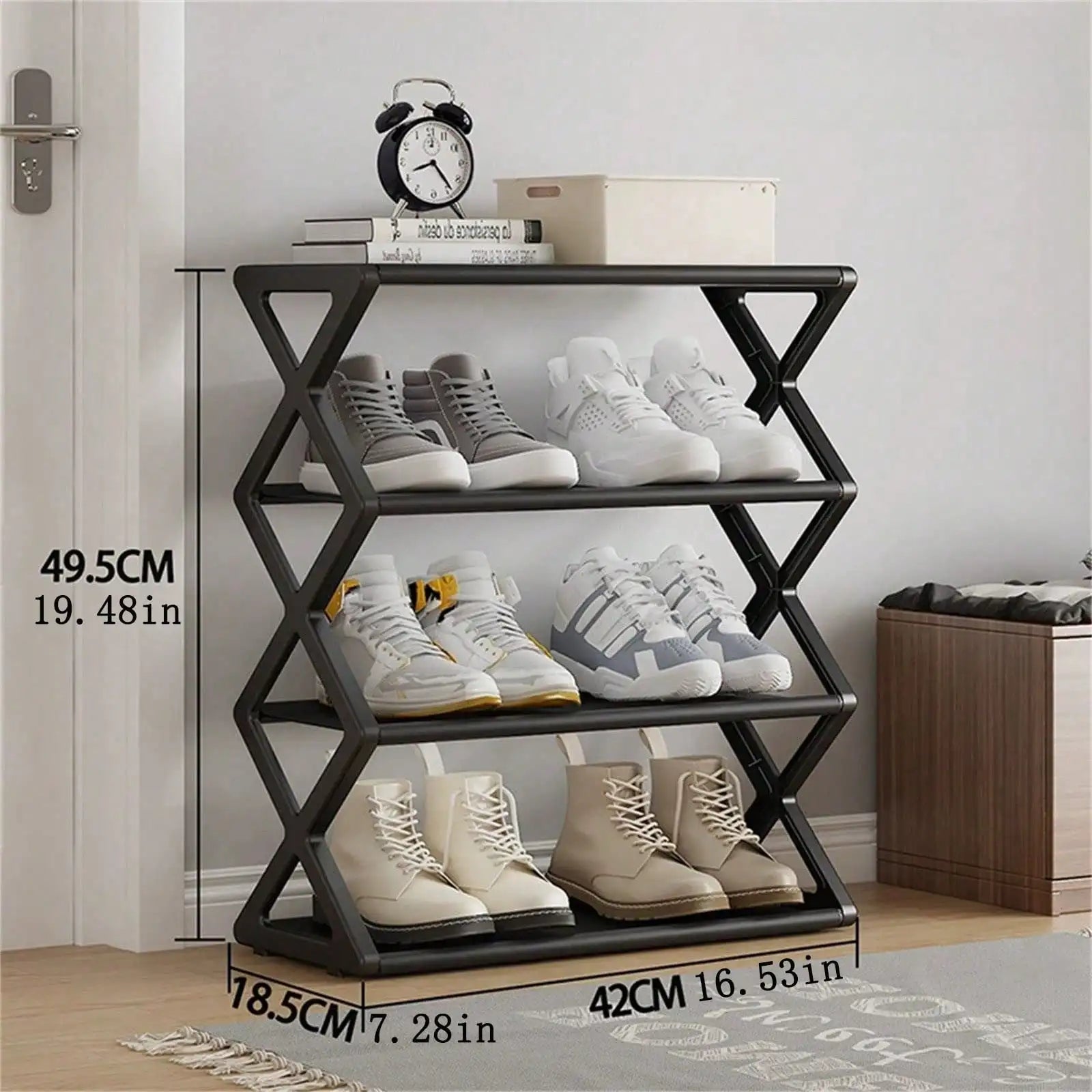 Stackable 4-Tier Expandable Shoe Storage Rack - 2