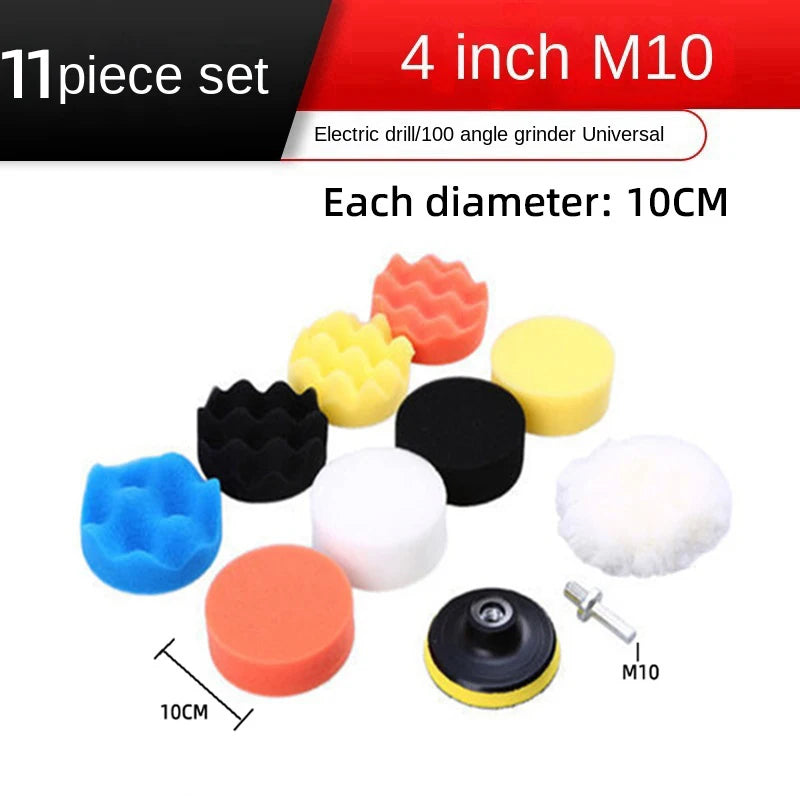 Car Polishing Sponge and Buffing Pad Drill Attachment Set