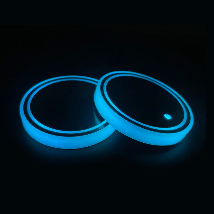 7-Color LED Car Cup Holder Coaster with Motion Sensor - 22