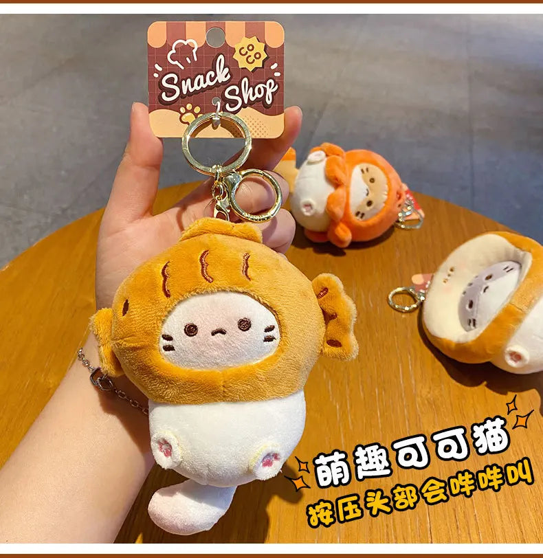 Cute Cat Plush Keychain Bag Charm