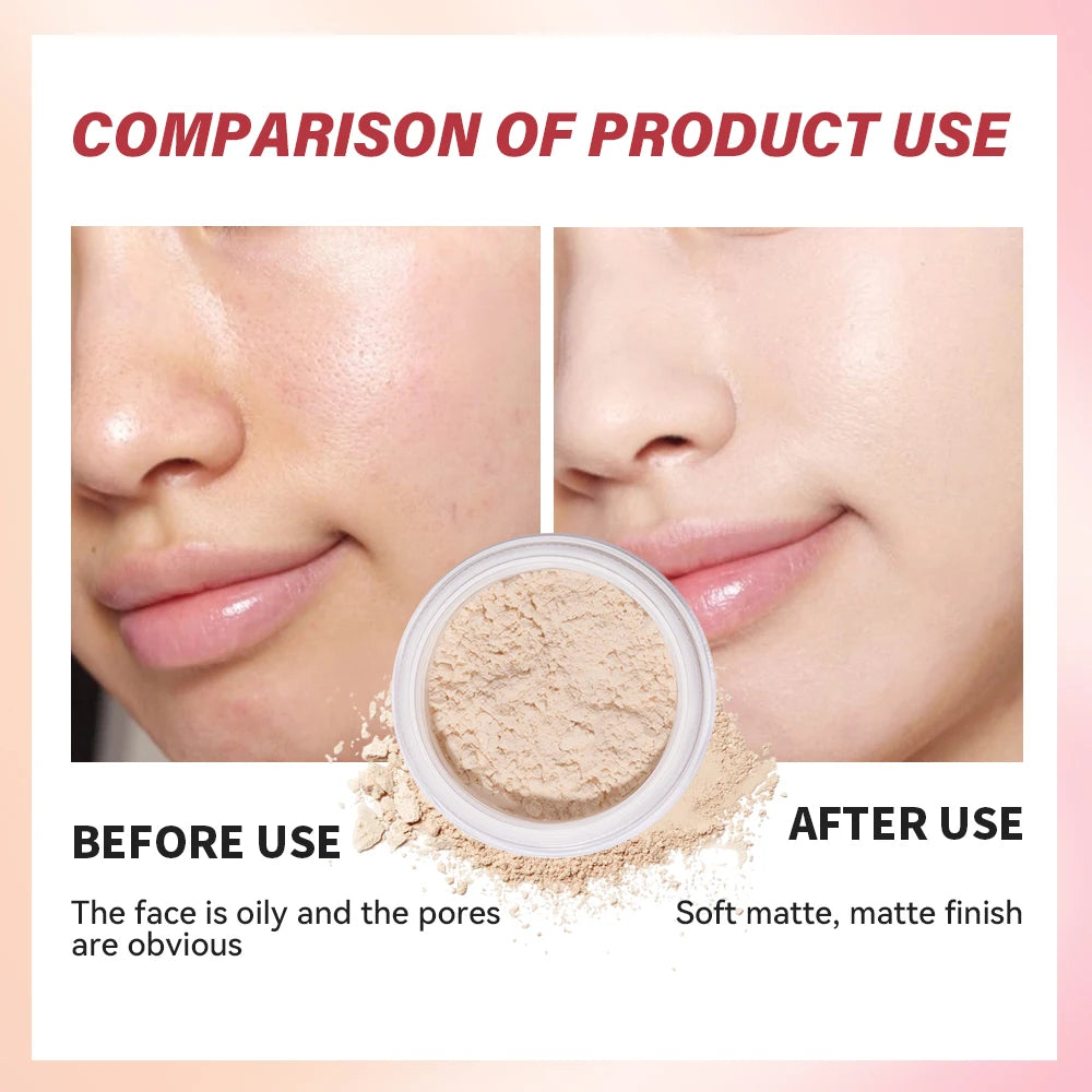 Matte Oil-Control Loose Setting Powder for Flawless Makeup