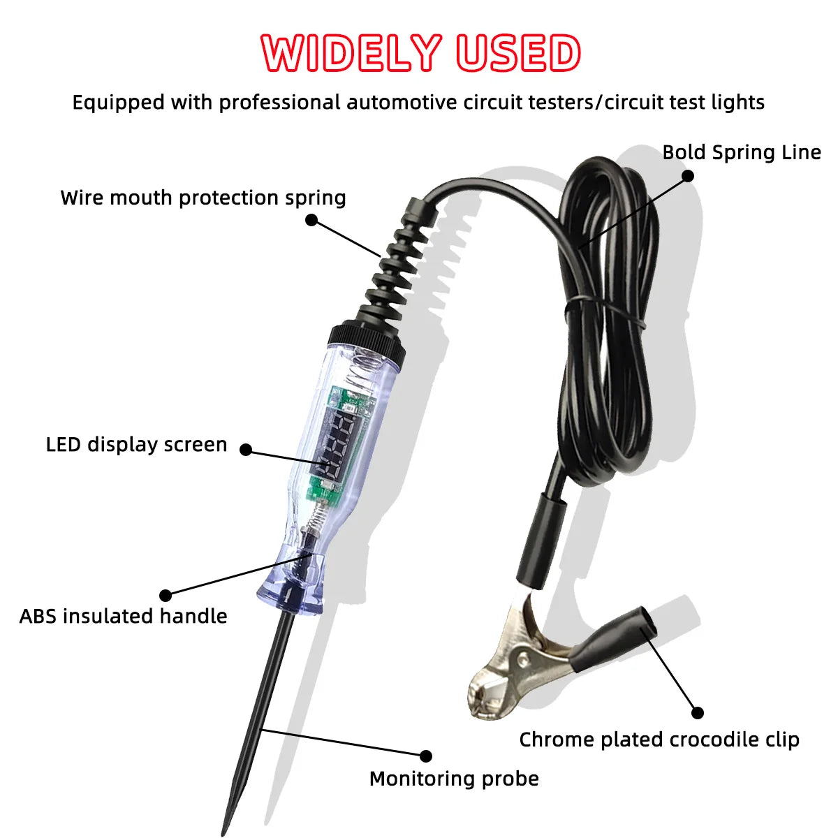 Digital Voltage Circuit Tester for Automotive Diagnostics