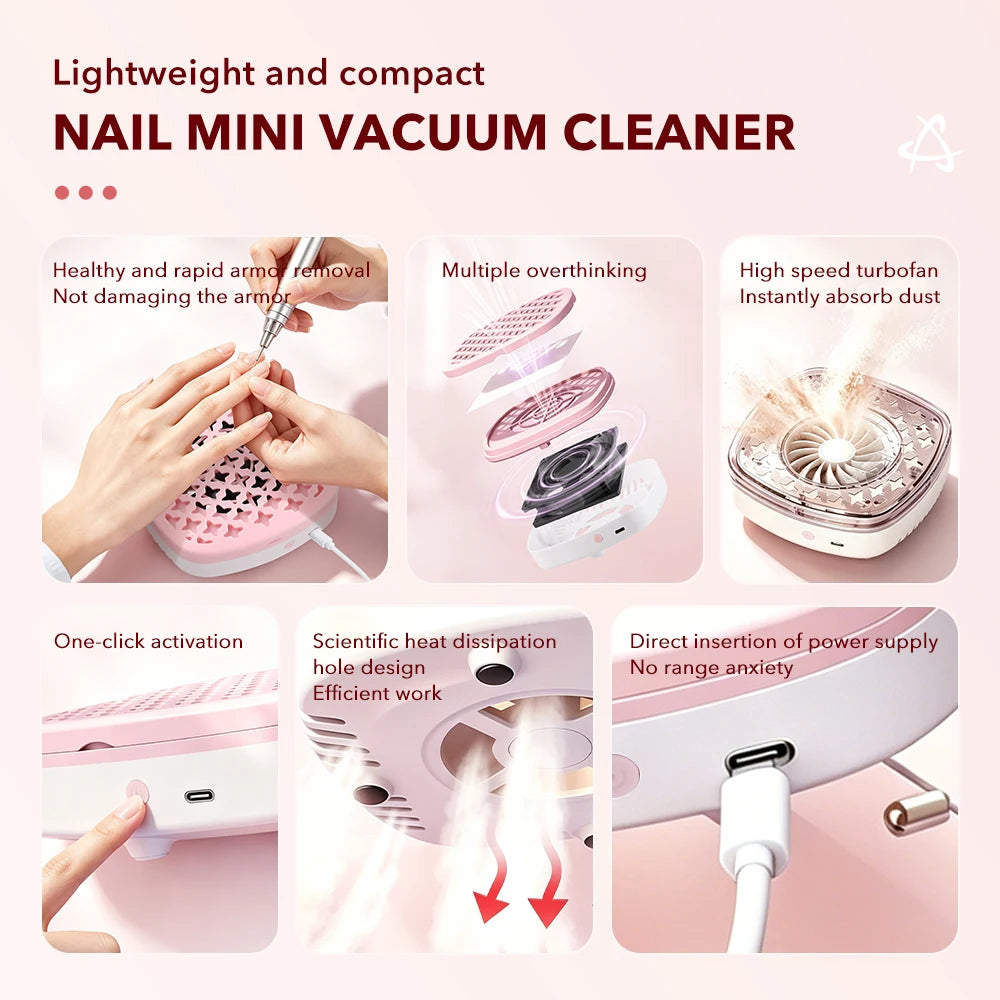 Compact Portable Nail Dust Collector Vacuum - 14