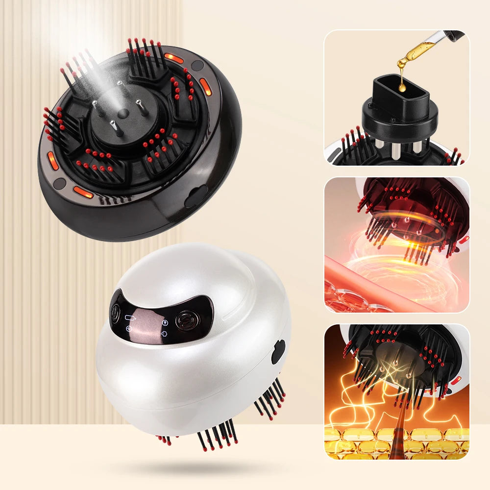Electric Scalp Massager with Red Light Therapy and Oil Applicator - 7