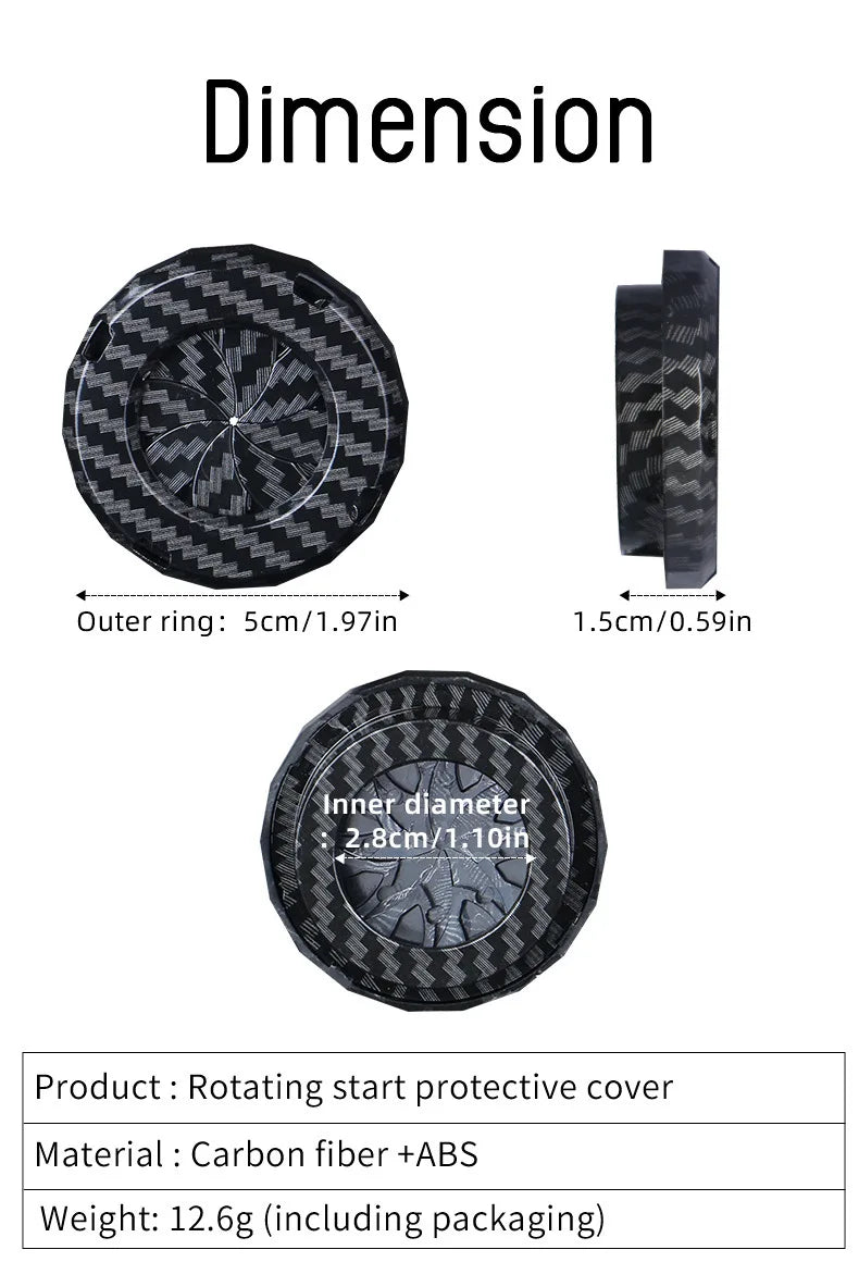 Universal Push Start Engine Button Protection Cover