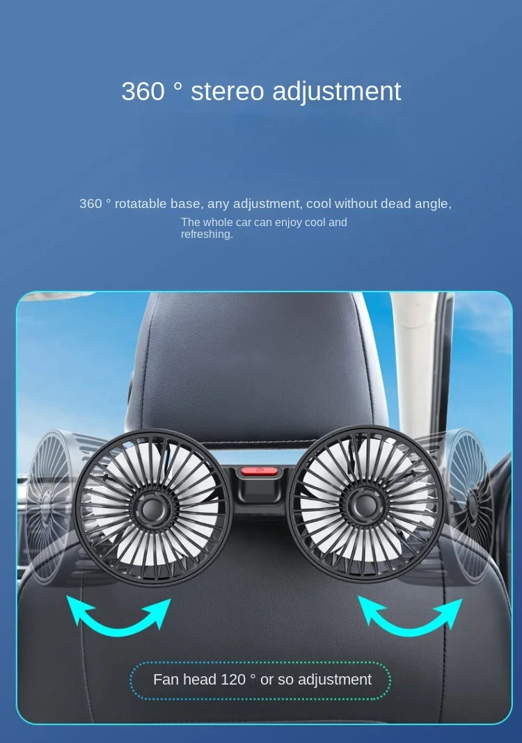 Adjustable USB Powered Car Backseat Cooling Fan