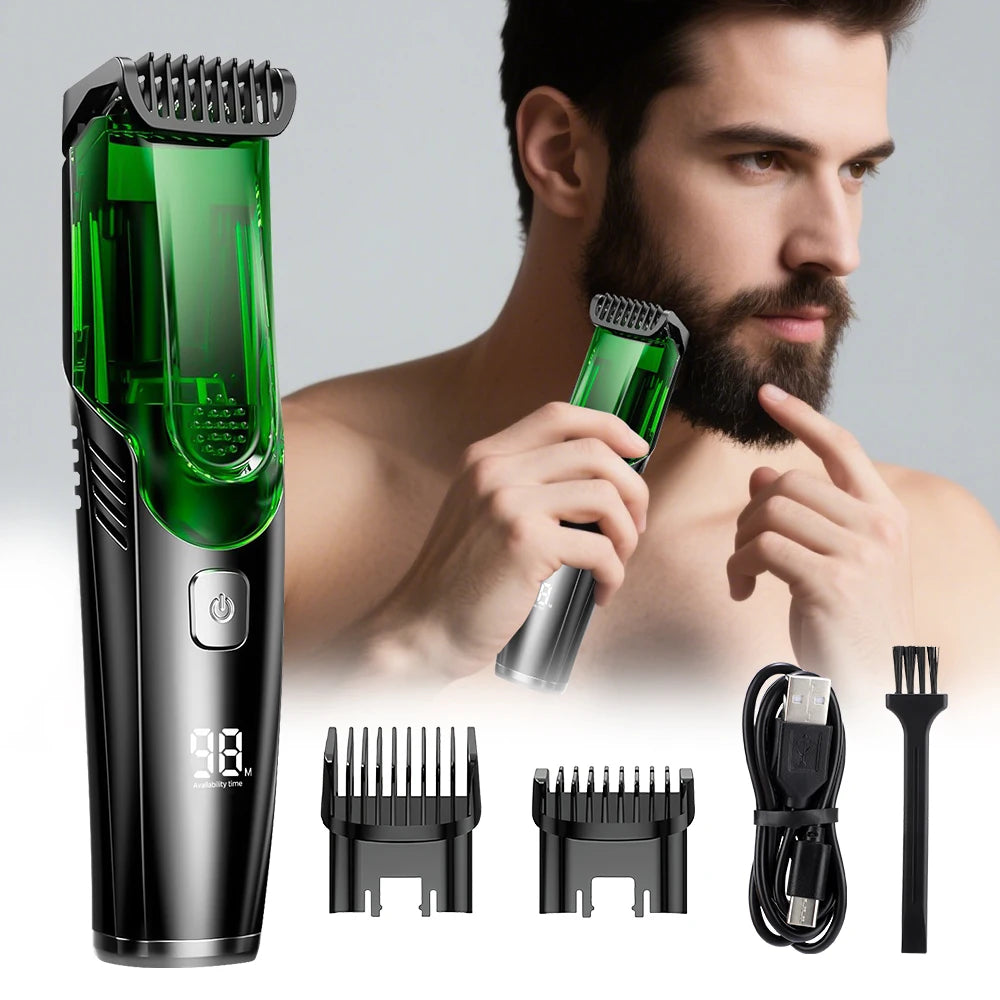 Cordless Vacuum Beard Trimmer for Precise Grooming - 7