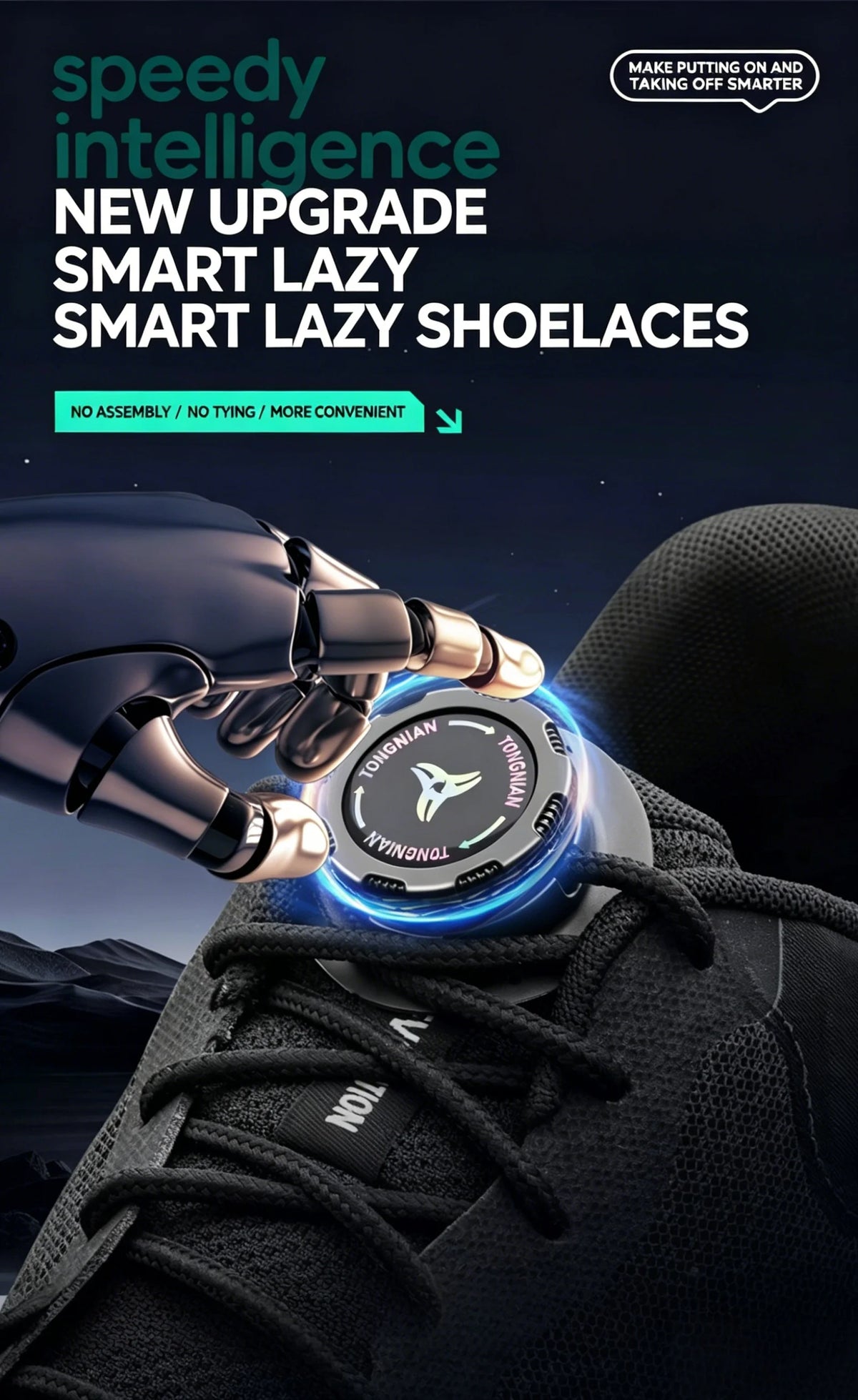 Quick-Release Swivel Dial No-Tie Shoelaces for Sneakers