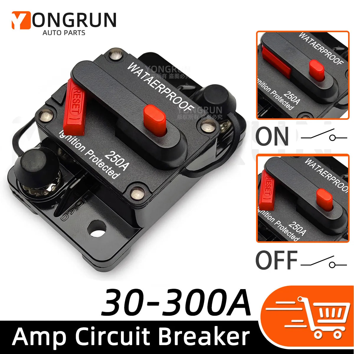Waterproof Manual Reset Circuit Breaker for Car Audio