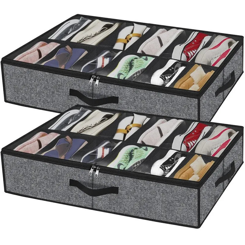 Under Bed Shoe Storage Organizer for 12 Pairs - 1