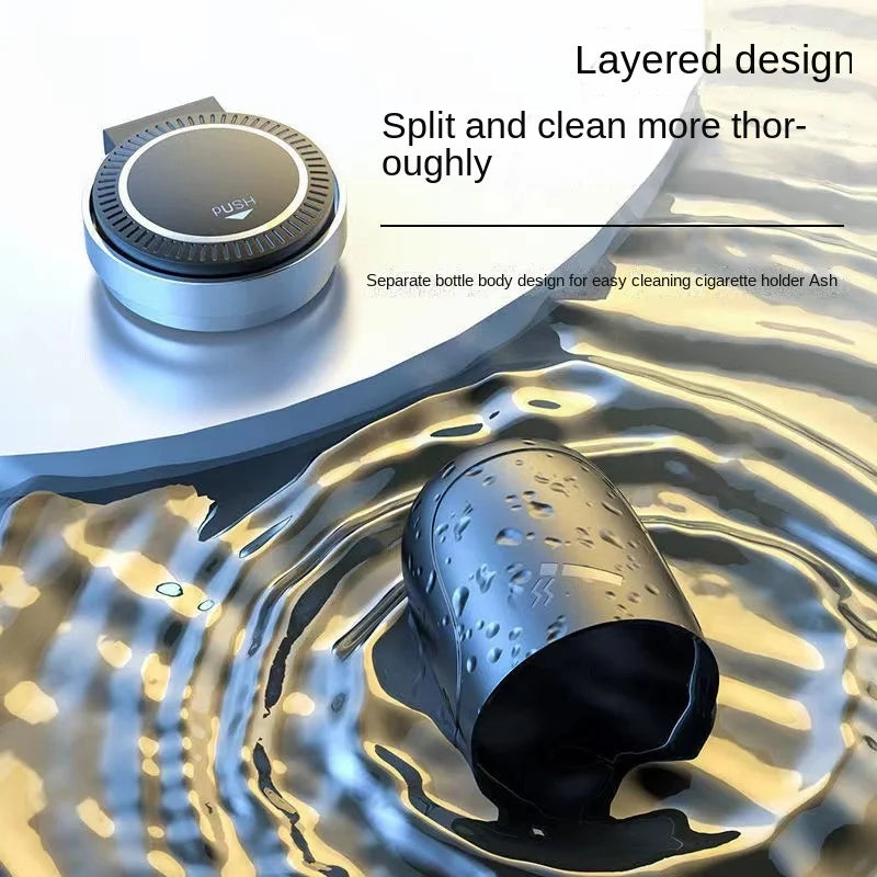 Portable LED Car Ashtray with Cup Holder Mount