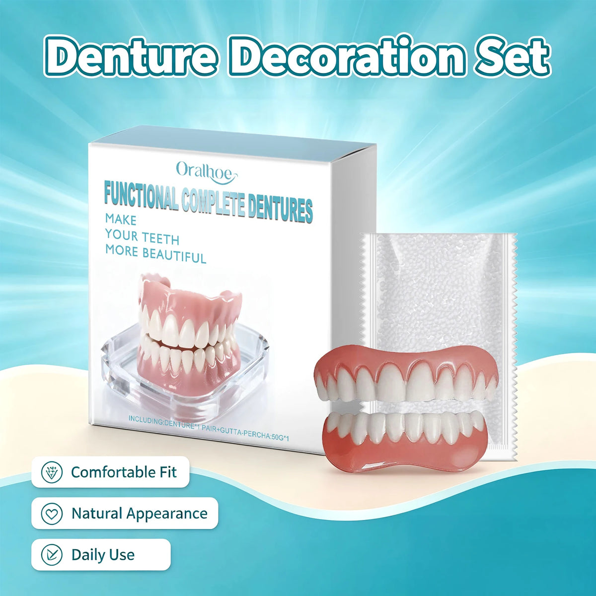 Cosmetic Denture Set for Instant Smile Enhancement
