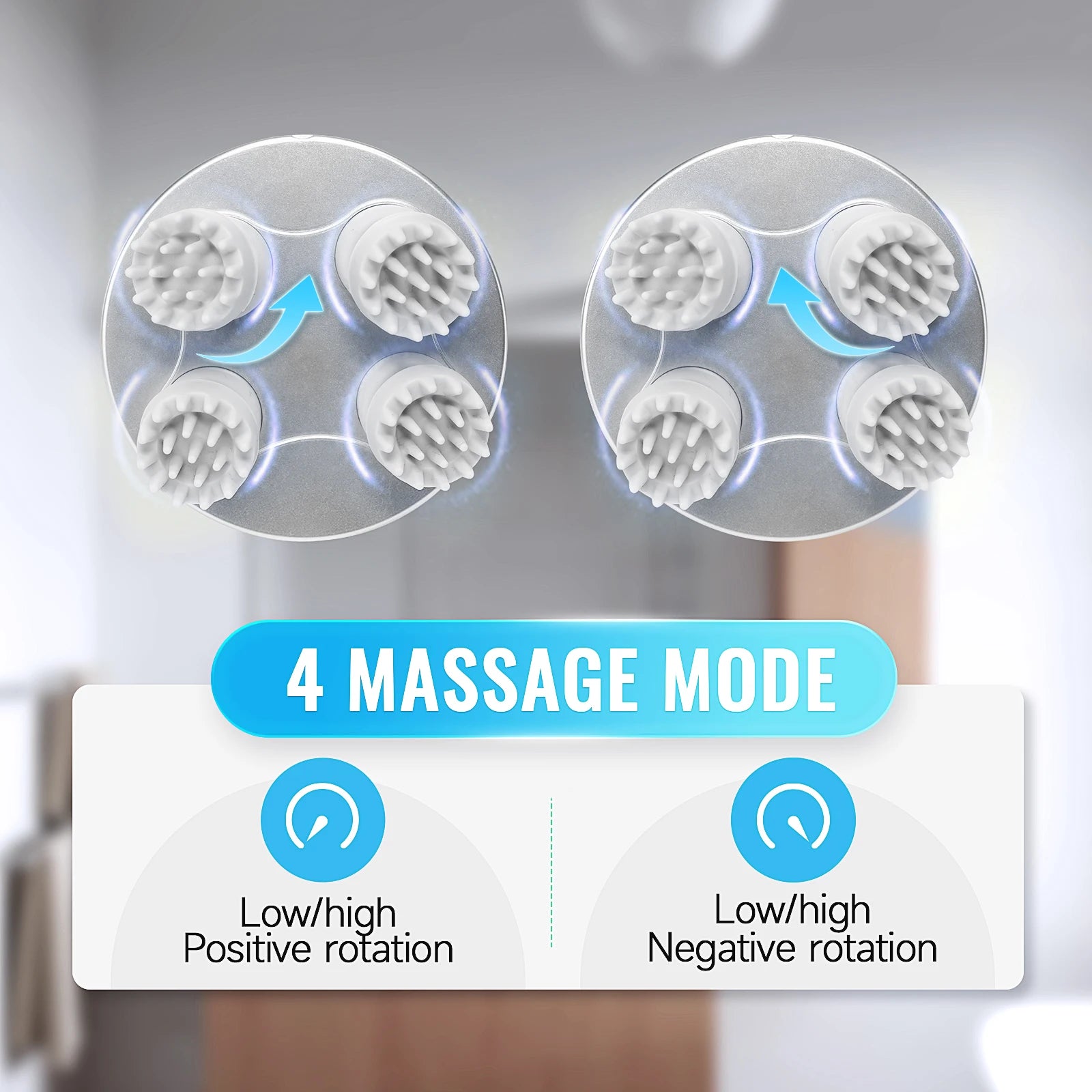 Waterproof Electric Scalp and Body Massage Tool - 10