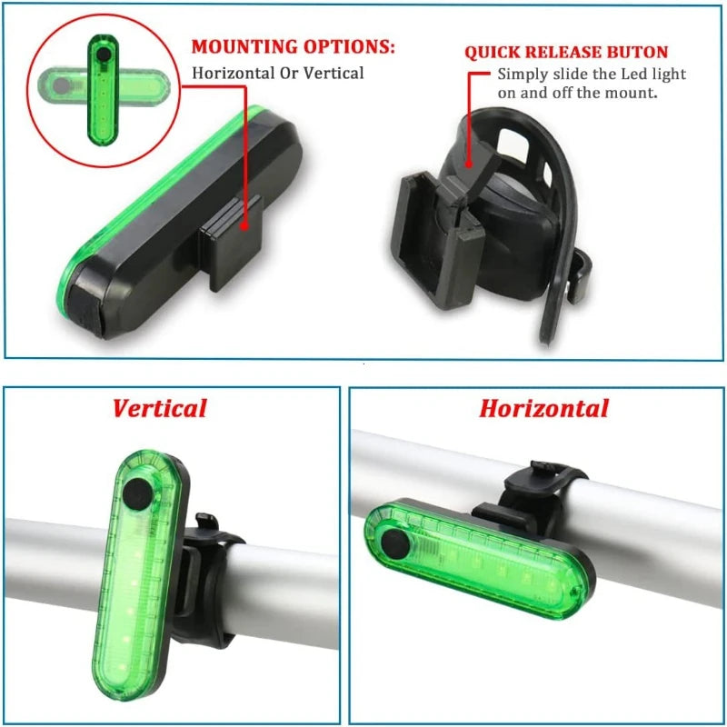 Rechargeable LED Navigation Warning Light for Boats and Bikes - 5