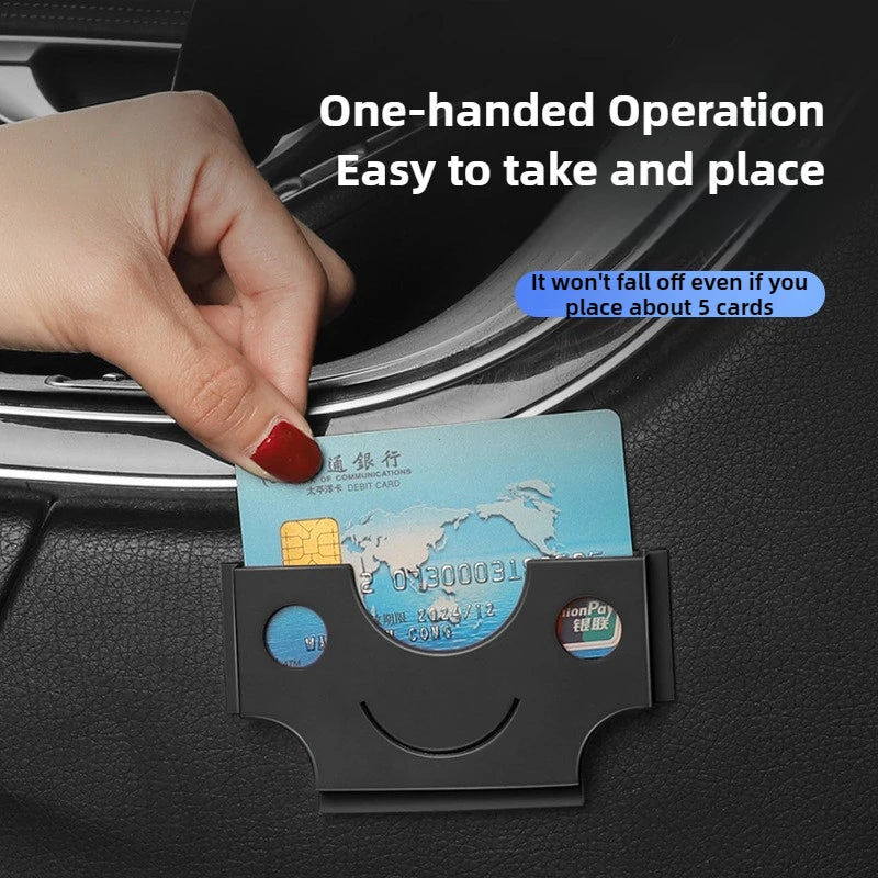Multifunctional Adhesive Car Card and Ticket Organizer