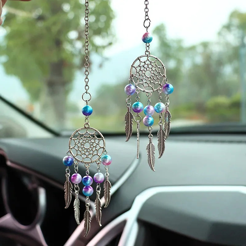 Dreamcatcher Moon and Star Rearview Mirror Car Pendant