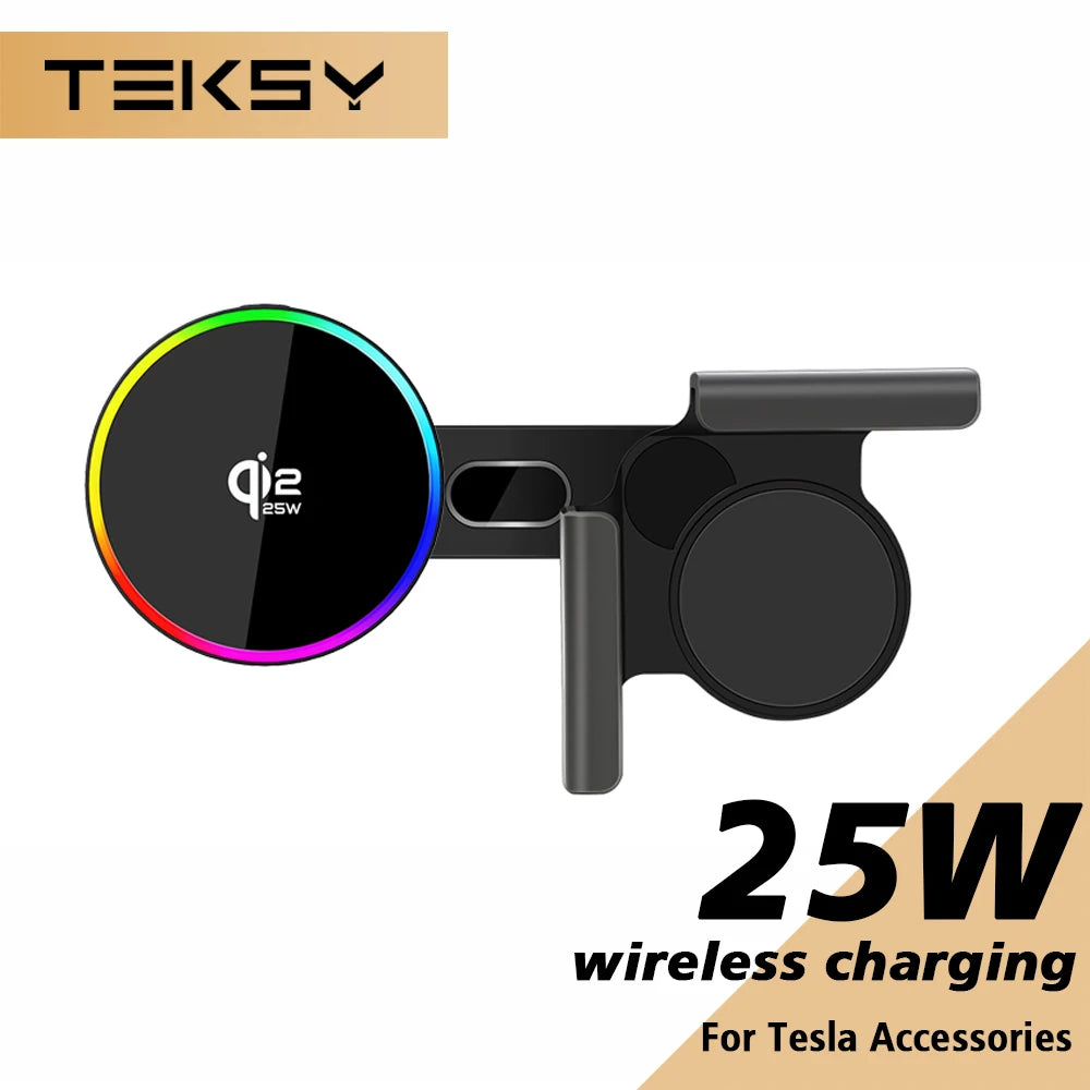 Magnetic Wireless Car Charger Mount for Tesla and Touchscreens - 1